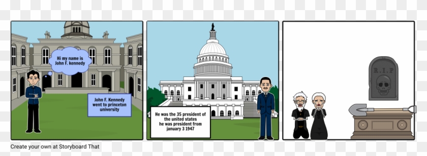 John F Kennedy - Cartoon Clipart