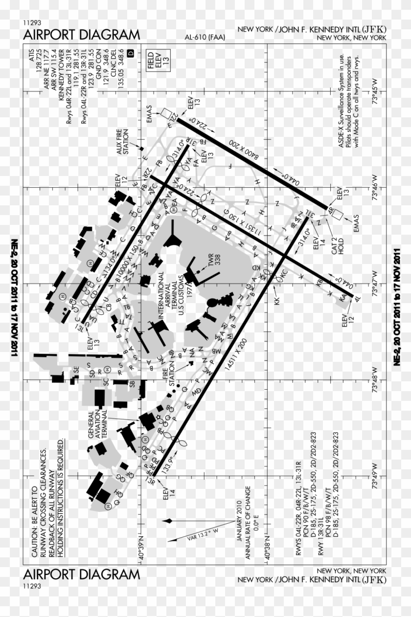 Kennedy International Airport - Jfk Airport Map Clipart #4706450