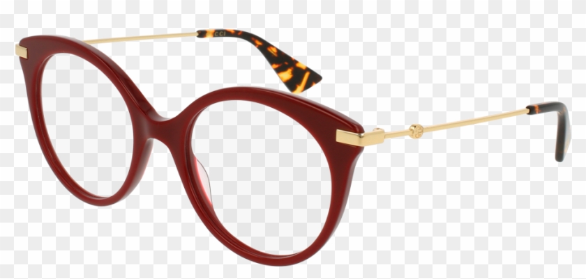 Gg0109o-006 Burgundy Gold Eyeglasses / Demo Lenses - Femme Gucci Lunette De Vue Clipart #4707053