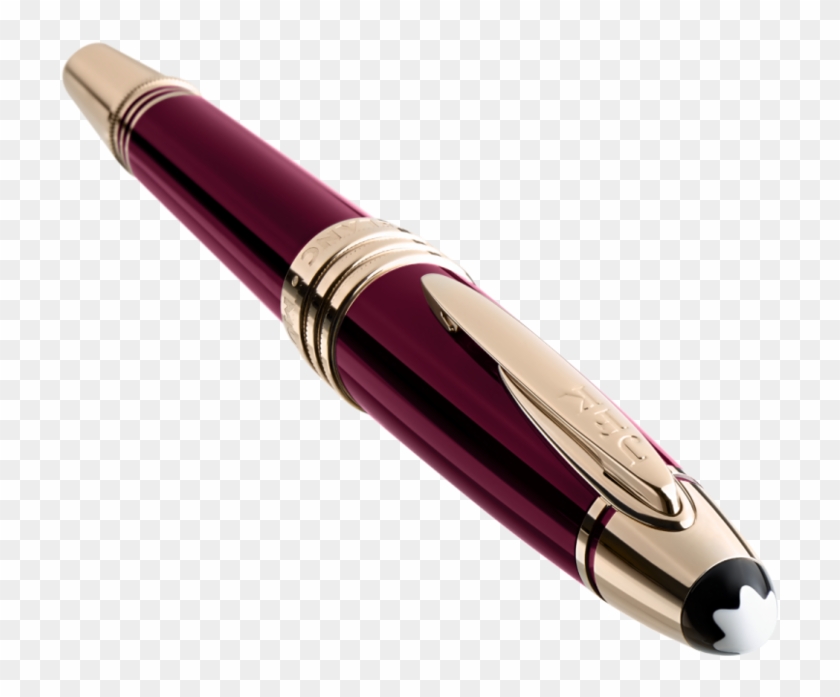 John F - Montblanc Jfk Burgundy Fountain Pen Clipart #4707249