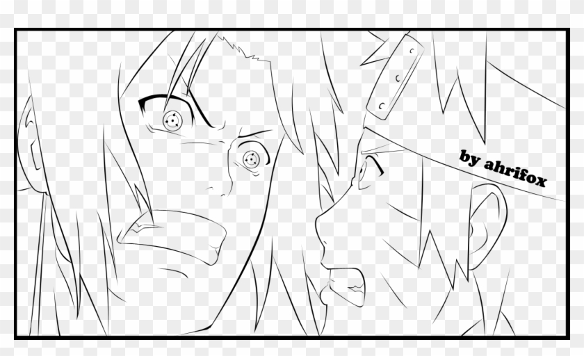 Desenhando Com Lã¡pis Naruto Shippuden - Sasuke Vs Naruto Shippuden Drawing Clipart