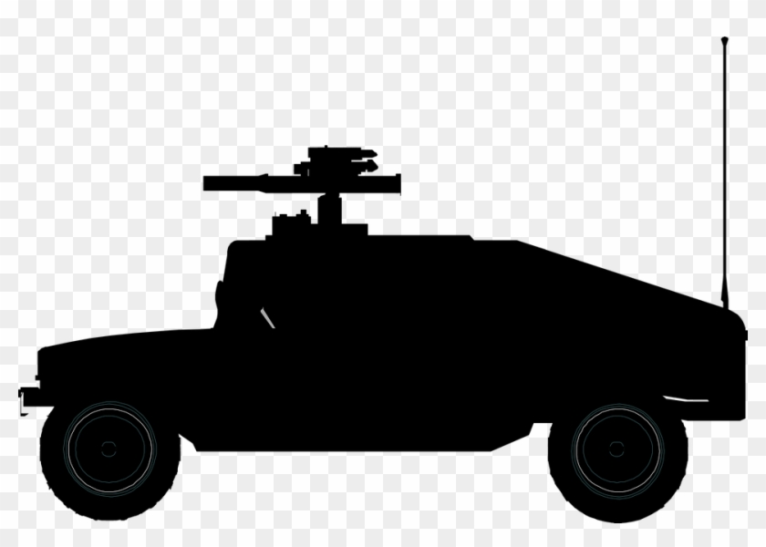 Vehicle, Hummer, Usa, Us, America, Military - Armored Vehicle Silhouette Png Clipart