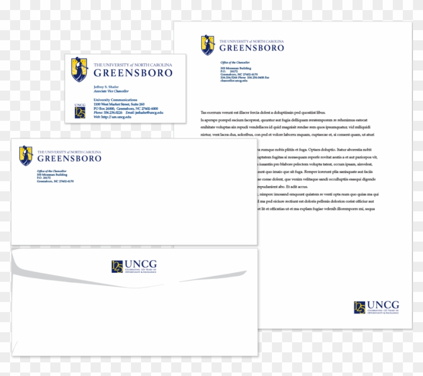 Stationery And Business Card Examples - Uncg Student Business Cards Clipart #4708196