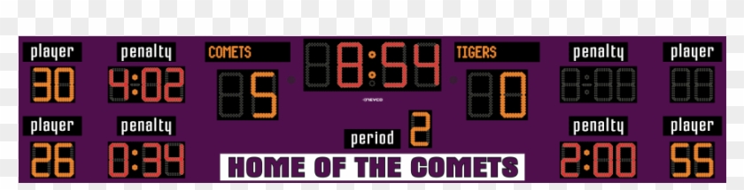Our Largest Hockey Scoreboard With A Blank Sponsor - Scoreboard Clipart #4708535