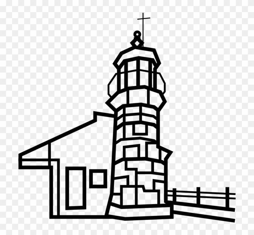 Morecambe Jetty Lighthouse 1 - Illustration Clipart