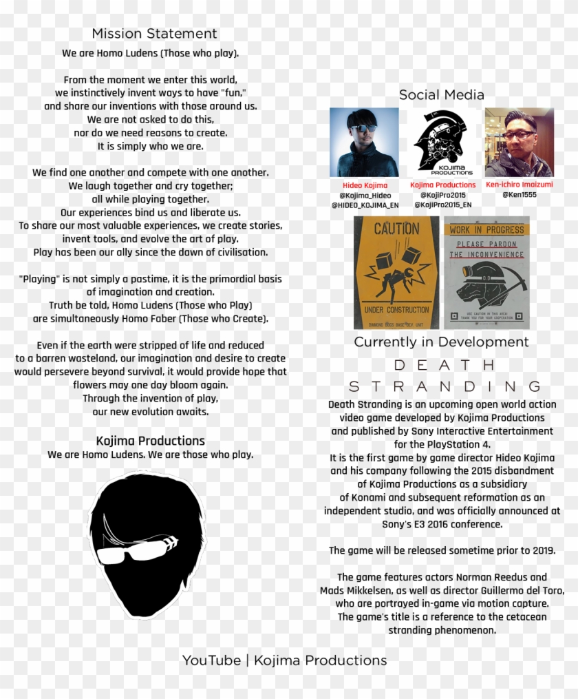 Kojima Productions Community Thread - Poster Clipart #4712423