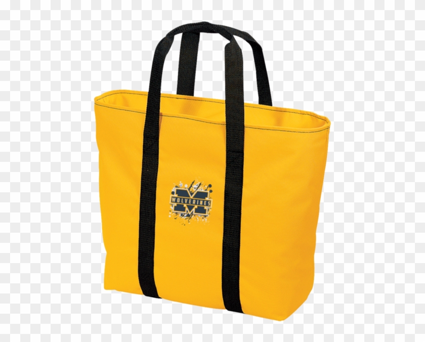 Michigan Wolverines Splatter Logo All Purpose Tote - Tote Bag Clipart #4713150
