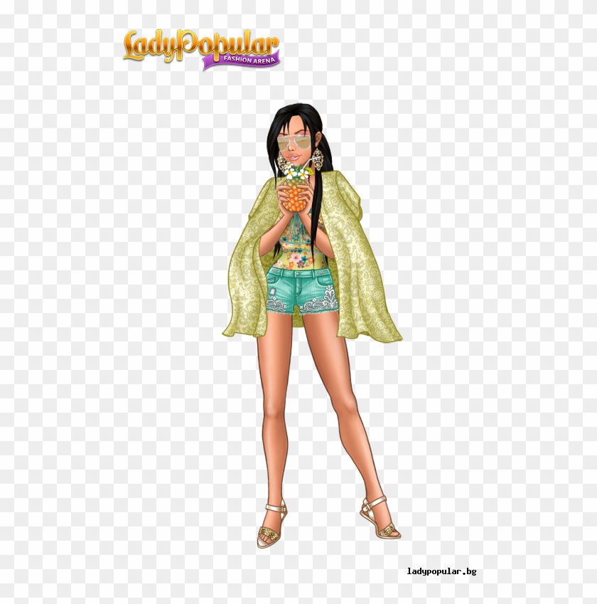 Sunny Delight - Fashion Arena Lady Popular Dress Clipart