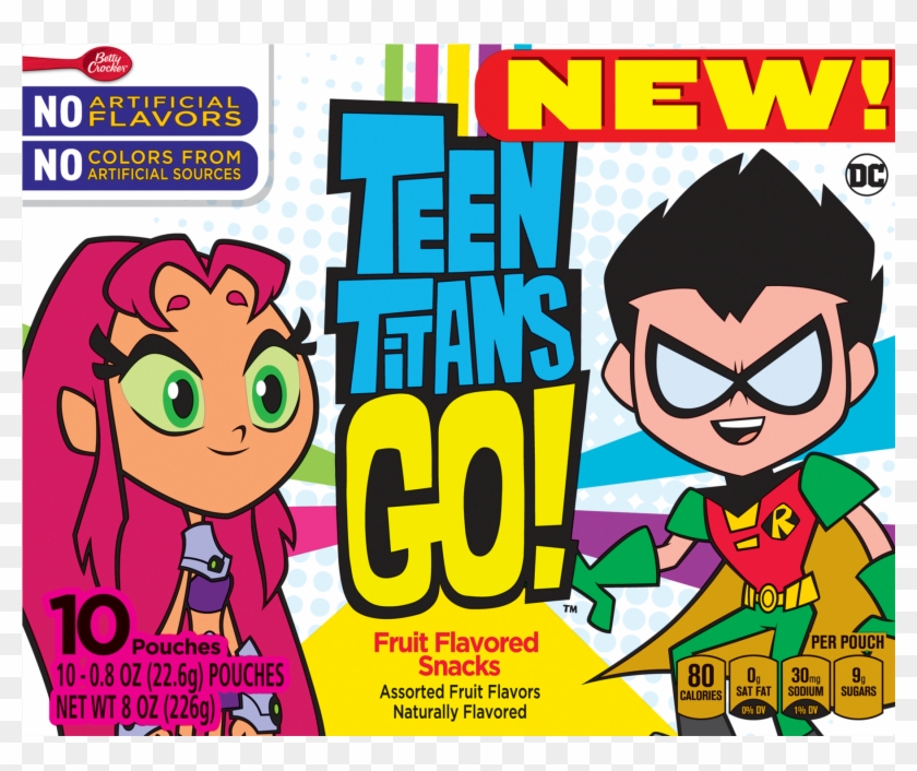 Betty Crocker Teen Titans Go Fruit Flavored Snacks, - Teen Titans Go! Clipart #4713675