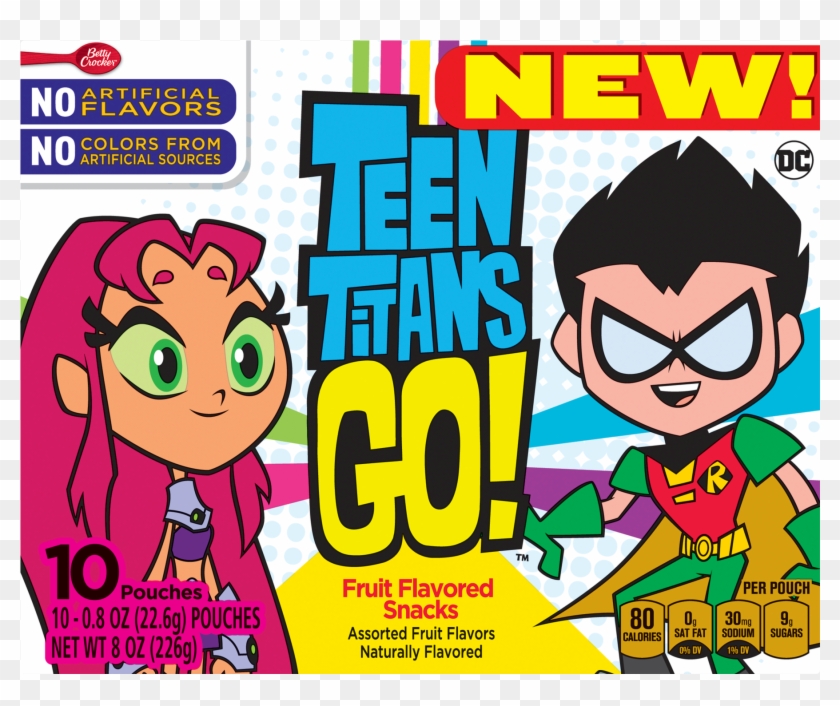 Betty Crocker Teen Titans Go Fruit Flavored Snacks, - Teen Titans Go! Clipart