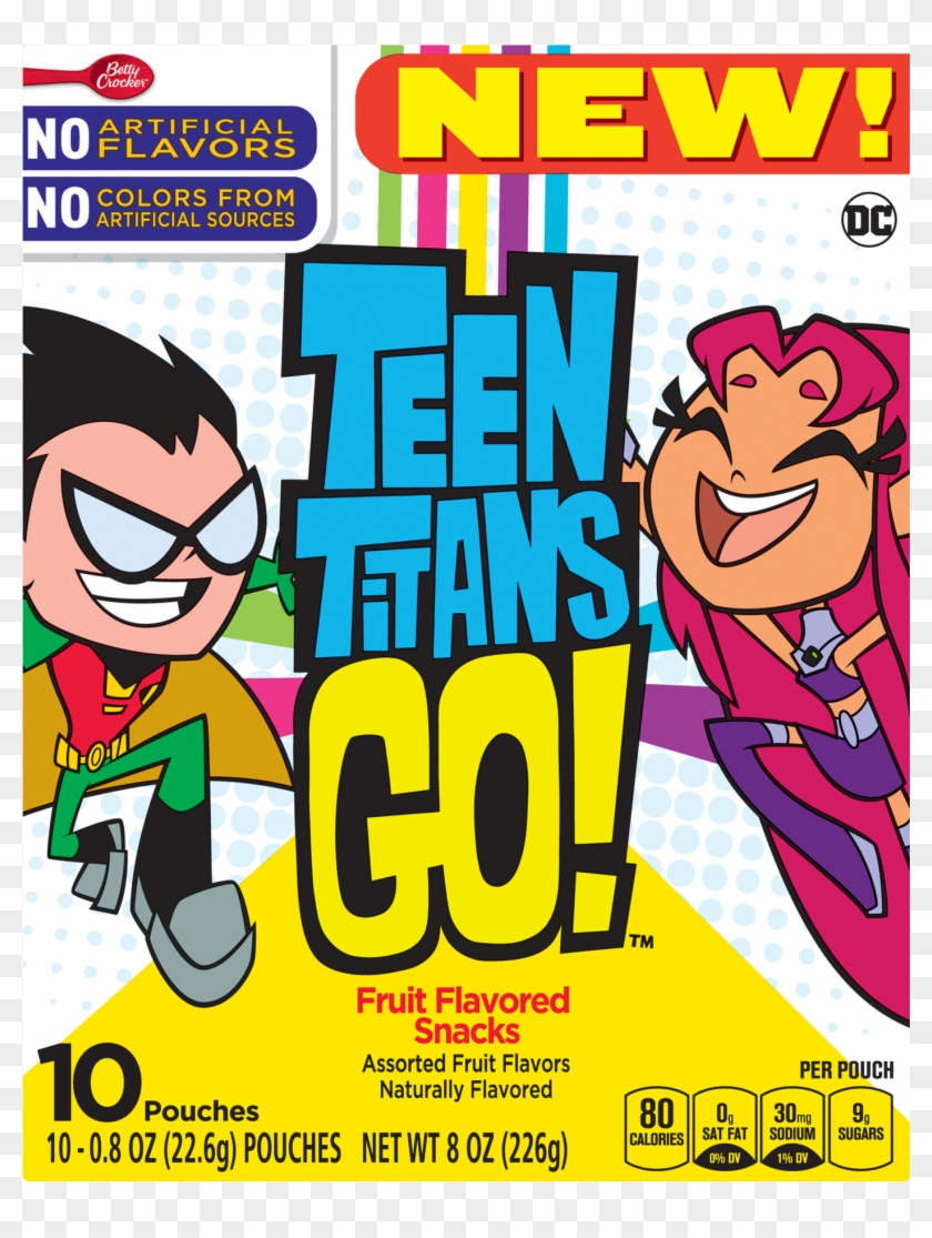 Betty Crocker Teen Titans Go Fruit Flavored Snacks, - Teen Titans Go! Clipart #4714244