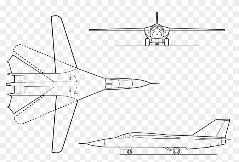 F 111 3 View - F 111 Wing Pivot Clipart #4716206