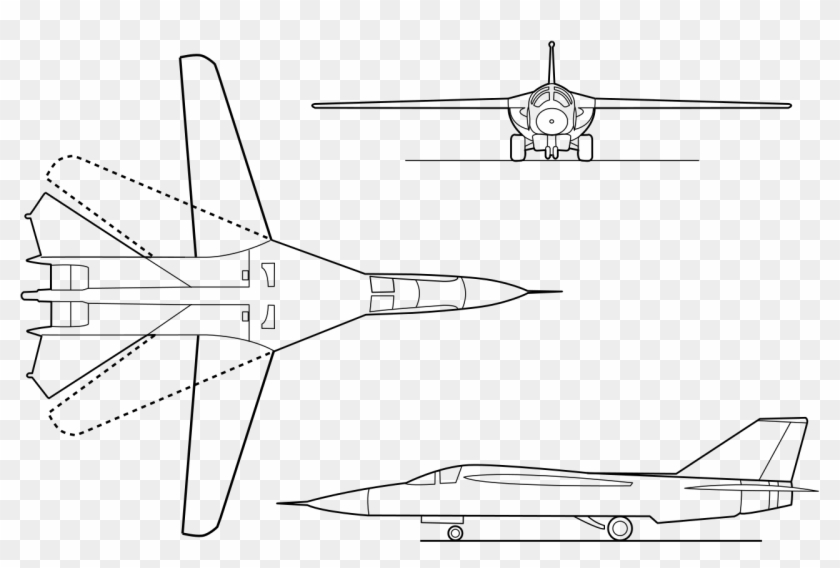 F 111 3 View - F 111 Wing Pivot Clipart