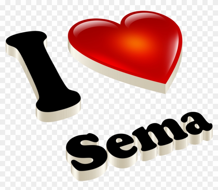 Sema Heart Name Transparent Png - Logo I Love Maya Clipart