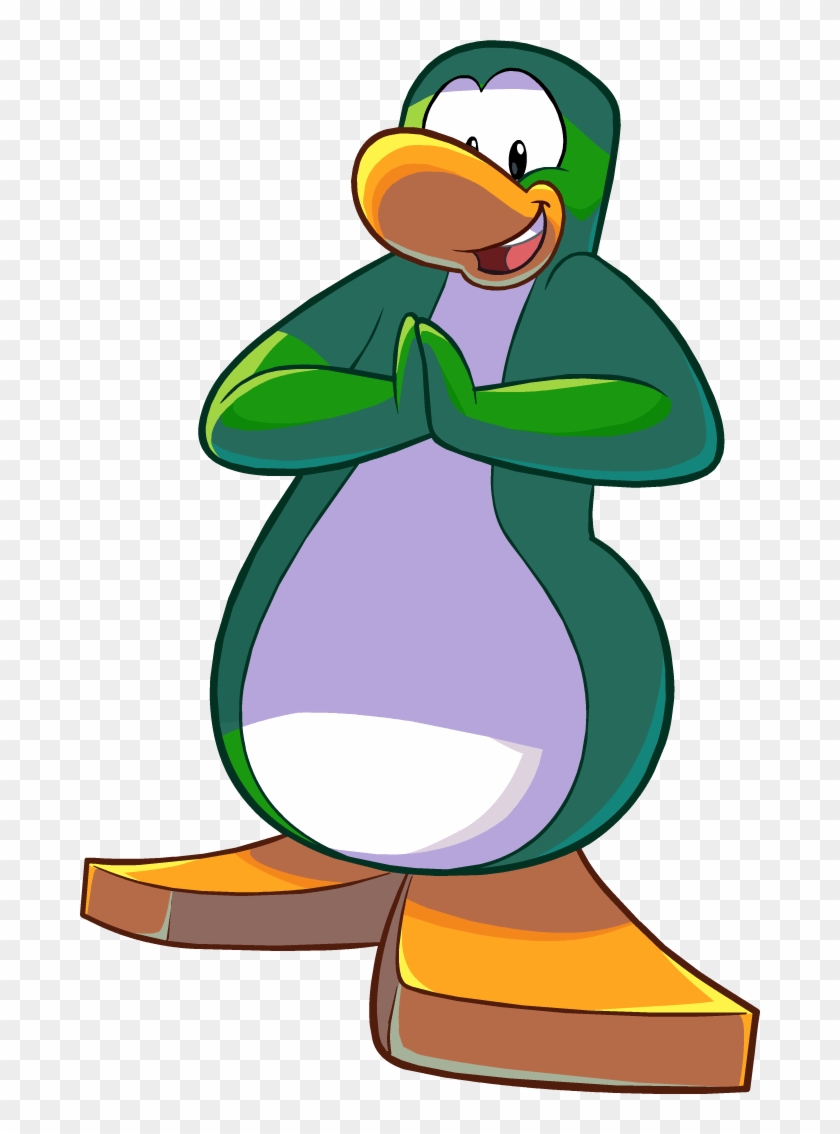 Club Penguin Green Penguin Clipart #4716575
