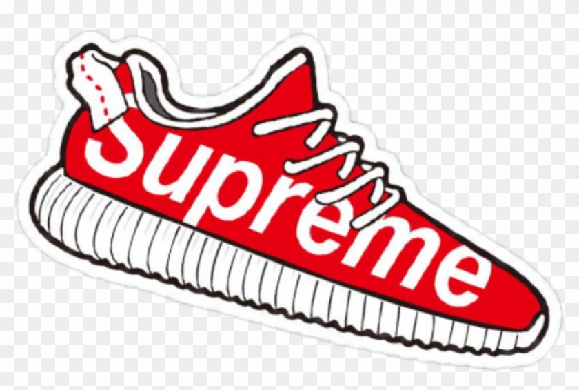 #xu #hypebeast #supreme - Supreme Shoe Sticker Clipart