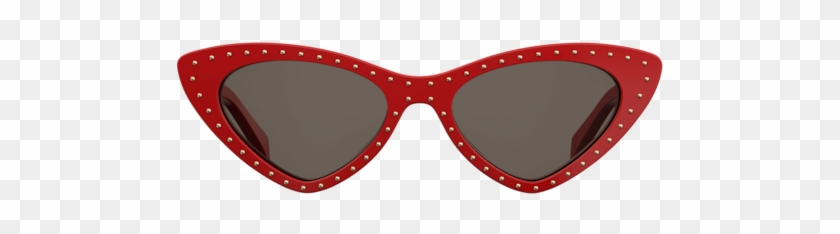 These Cat Eye Sunglasses Feature Red Acetate Frames - Transparency Clipart #4718146