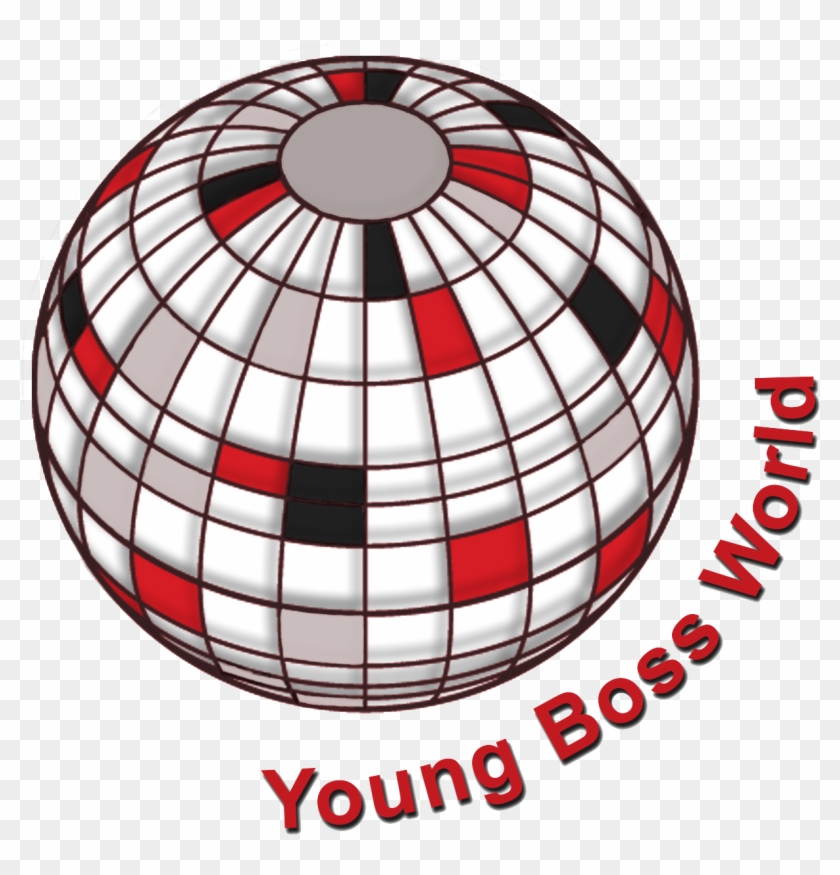 Young Boss World - Black And White Globe Grid Clipart