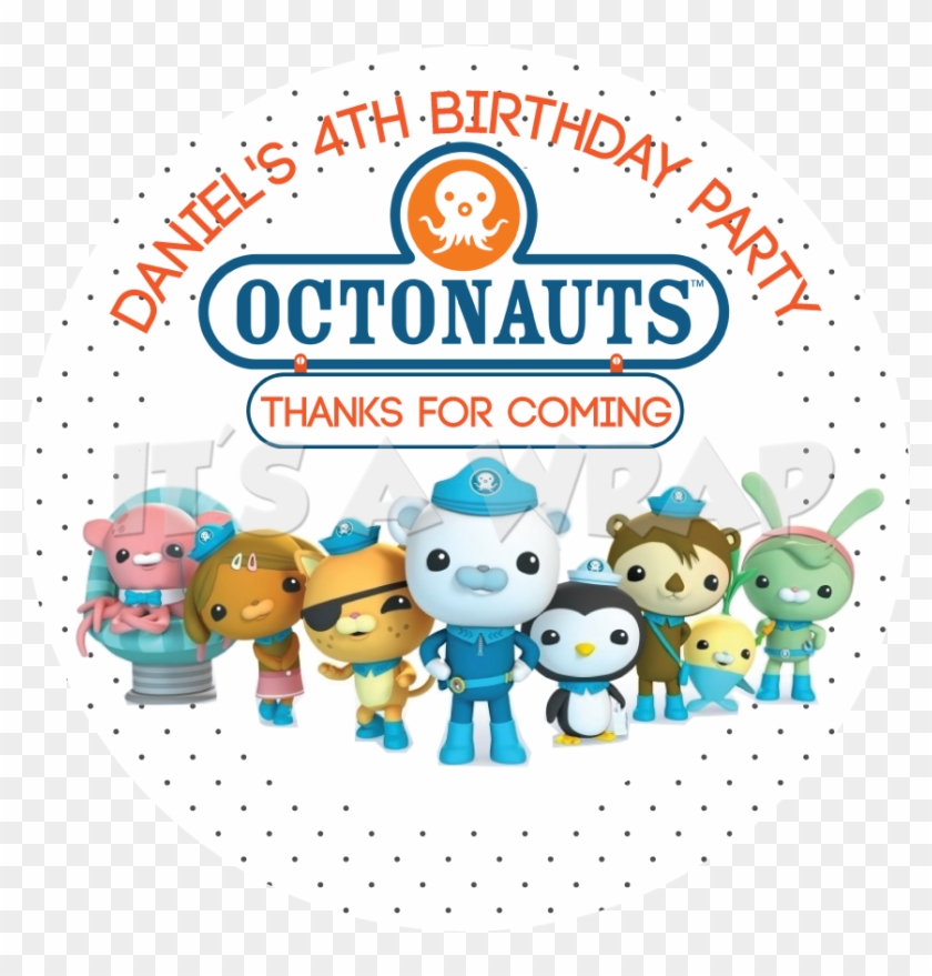 Octonauts Party Box Stickers - Brown Bag Films Characters Clipart