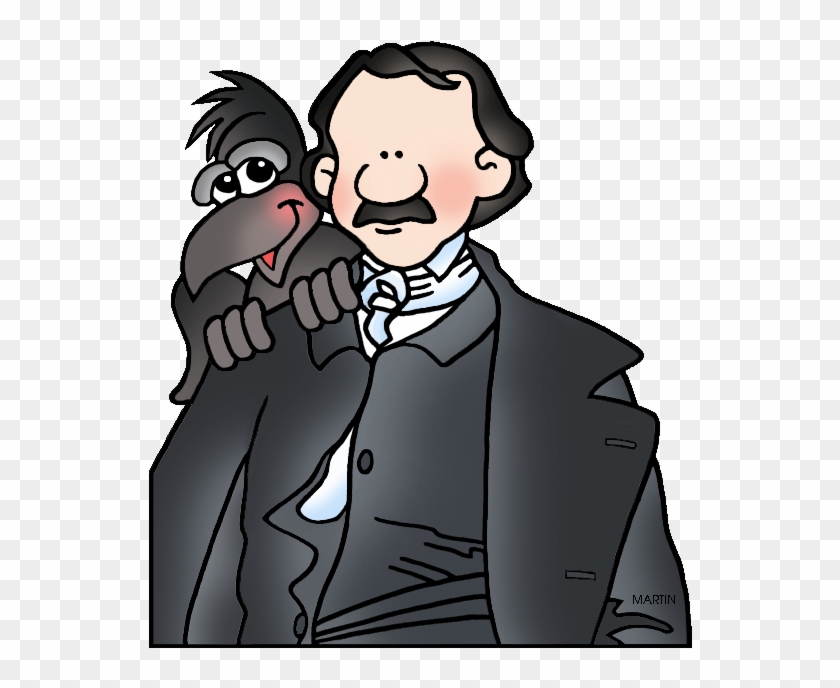 Raven Clipart Clip Art - Edgar Allan Poe Clipart - Png Download