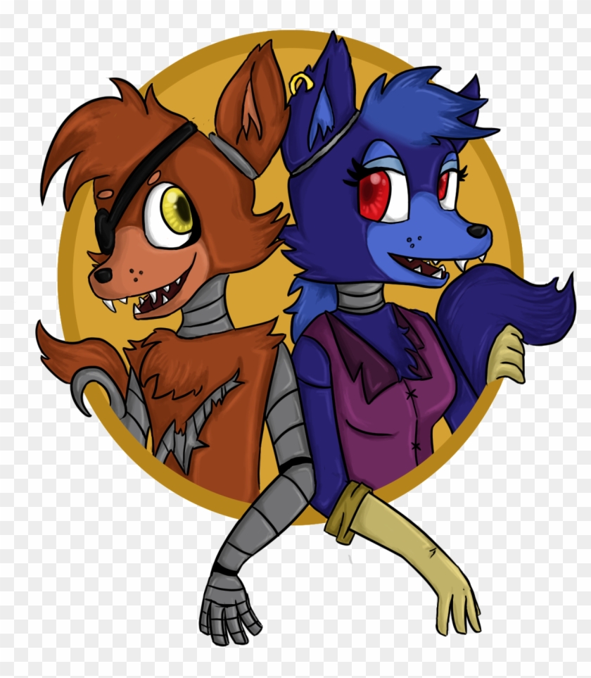 Foxy And Raven By Mindless-kitten - Cartoon Clipart #4720629