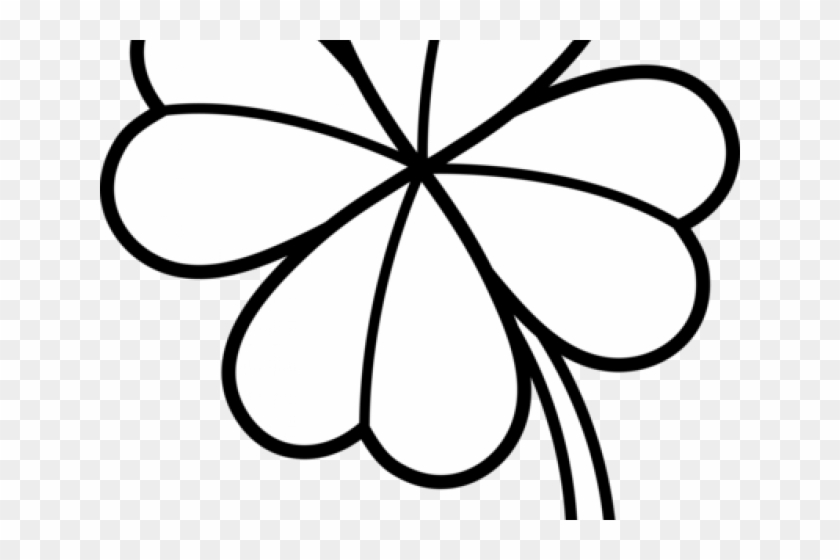 Four Leaf Clover Clipart Black And White - 4 Leaf Clover Clipart Black And White - Png Download
