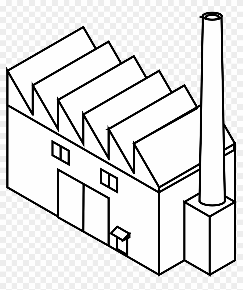 Black And White Factory - Clip Art - Png Download