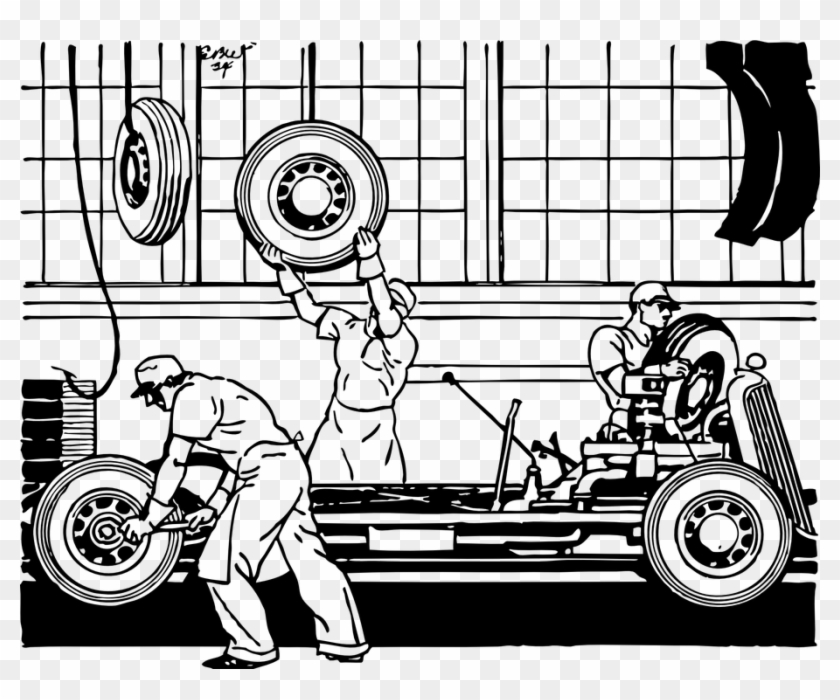 Car Assembly Line Clip Art - Png Download