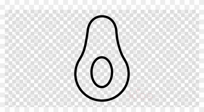 Avocado Outline Drawing Clipart Avocado Drawing Clip - Heart Icon Transparent Background - Png Download