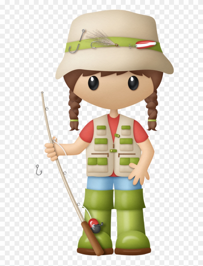 B *✿* Fishing Hole - Girl In Boat Fishing Clipart - Png Download