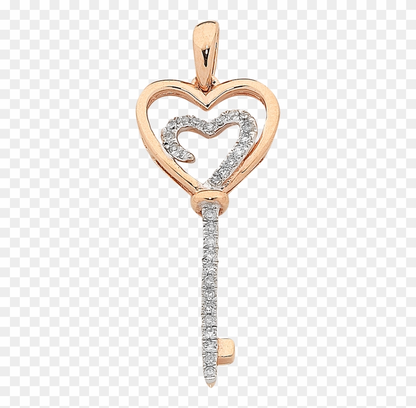 Heart Key Png Clipart - Key With Diamond Png Transparent Png #4721887