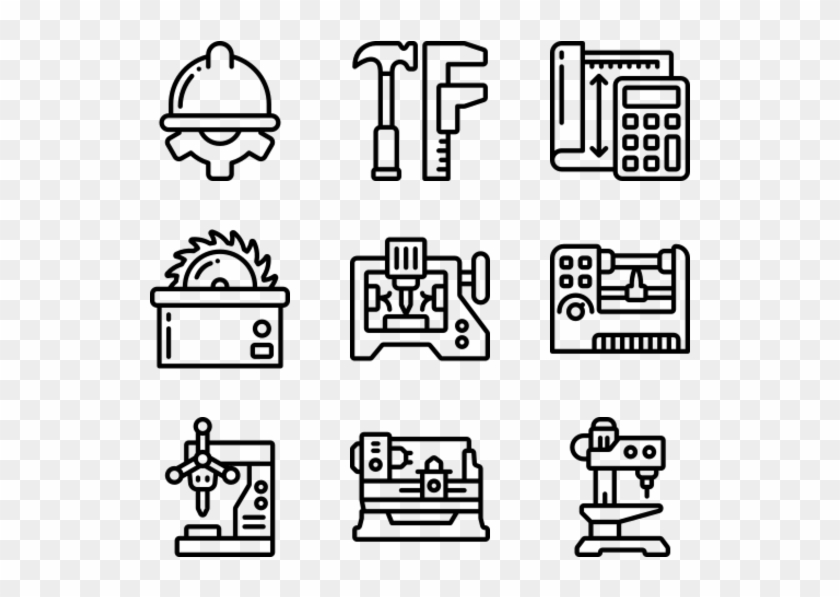 Manufacturing - White Icons Png Clipart #4722021