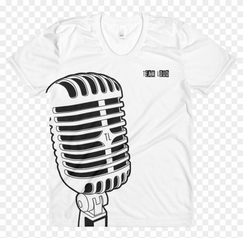Vintage Microphone Women's T-shirt - Vintage Microphone Vector Free Clipart #4722302