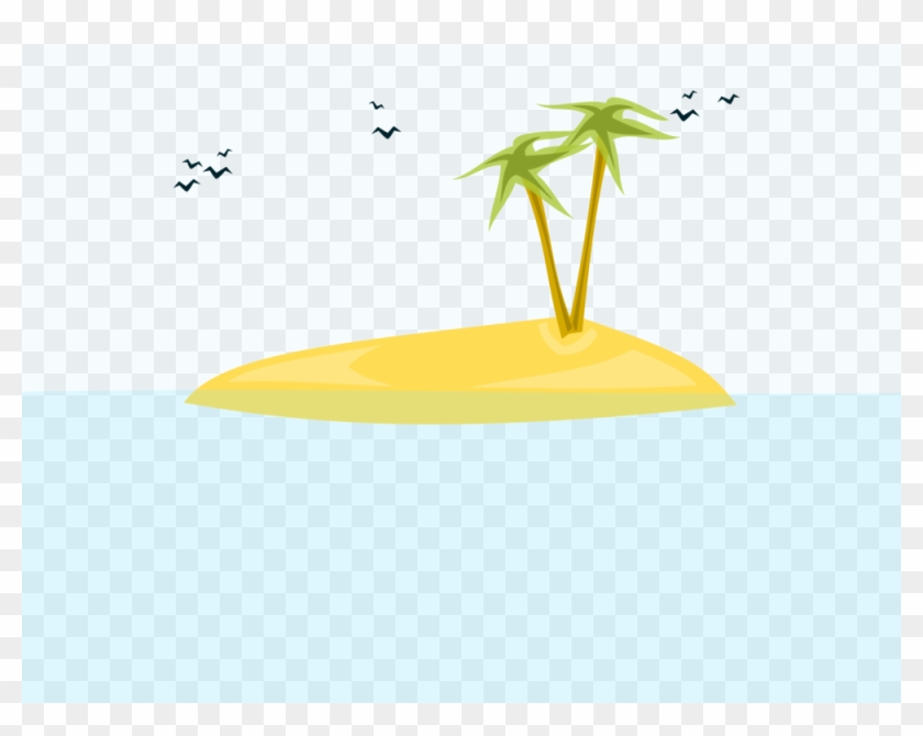 Computer Icons Drawing Island Beach Cartoon - Ocean Island Clipart - Png Download #4722431