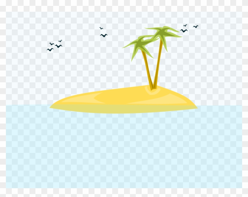 Computer Icons Drawing Island Beach Cartoon - Ocean Island Clipart - Png Download