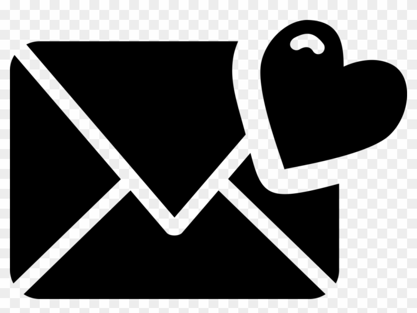 Love Letter Computer Icons Romance - Black And White Love Letter Clipart #4722493