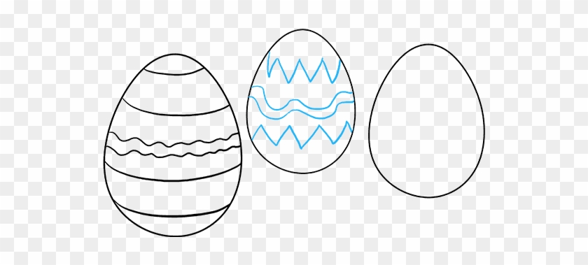 How To Draw Easter - Easter Egg Drawing Easy Clipart #4722556