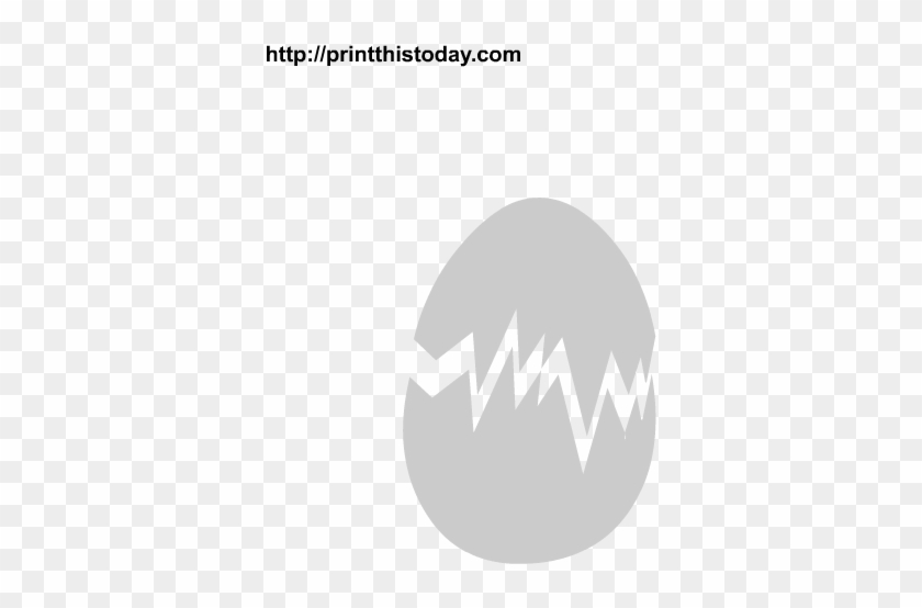 Broken Egg Stencil - Circle Clipart