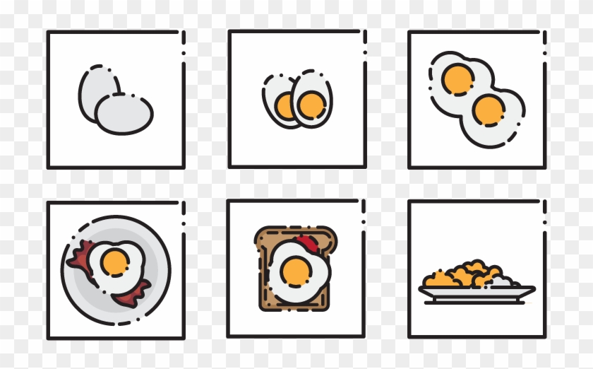 Egg Icons By Arthur Romanov - Breakfast Icons Vector Clipart #4722892