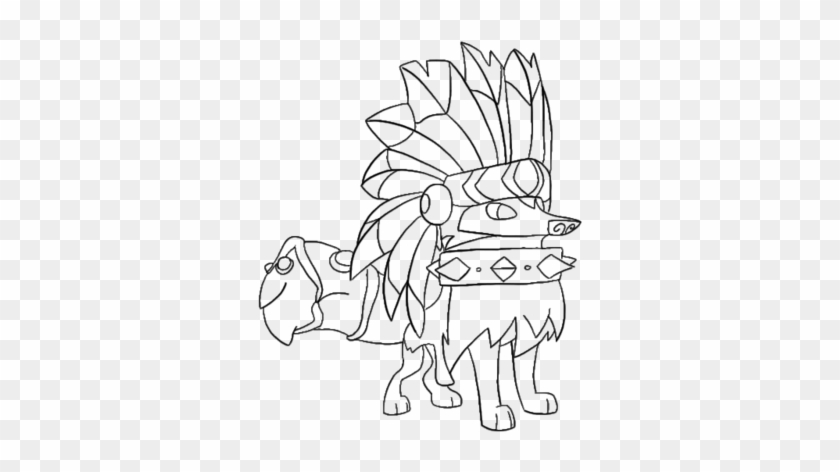 Animal Jam Headdress Coloring Pages - Sketch Clipart