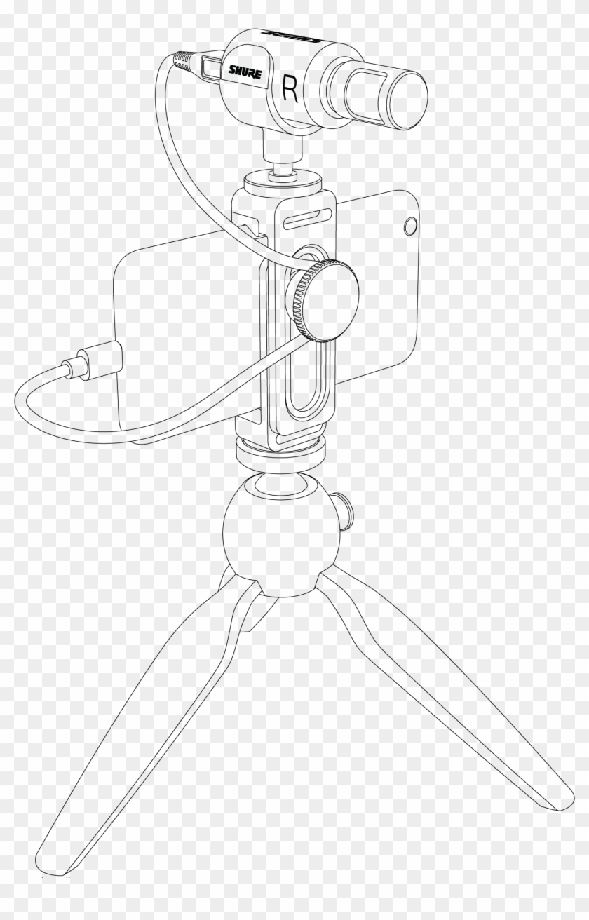 Aiming The Microphone - Sketch Clipart #4723252