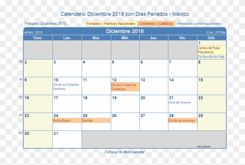 Calendario Con Dias - Holidays In February 2019 Clipart #4723325