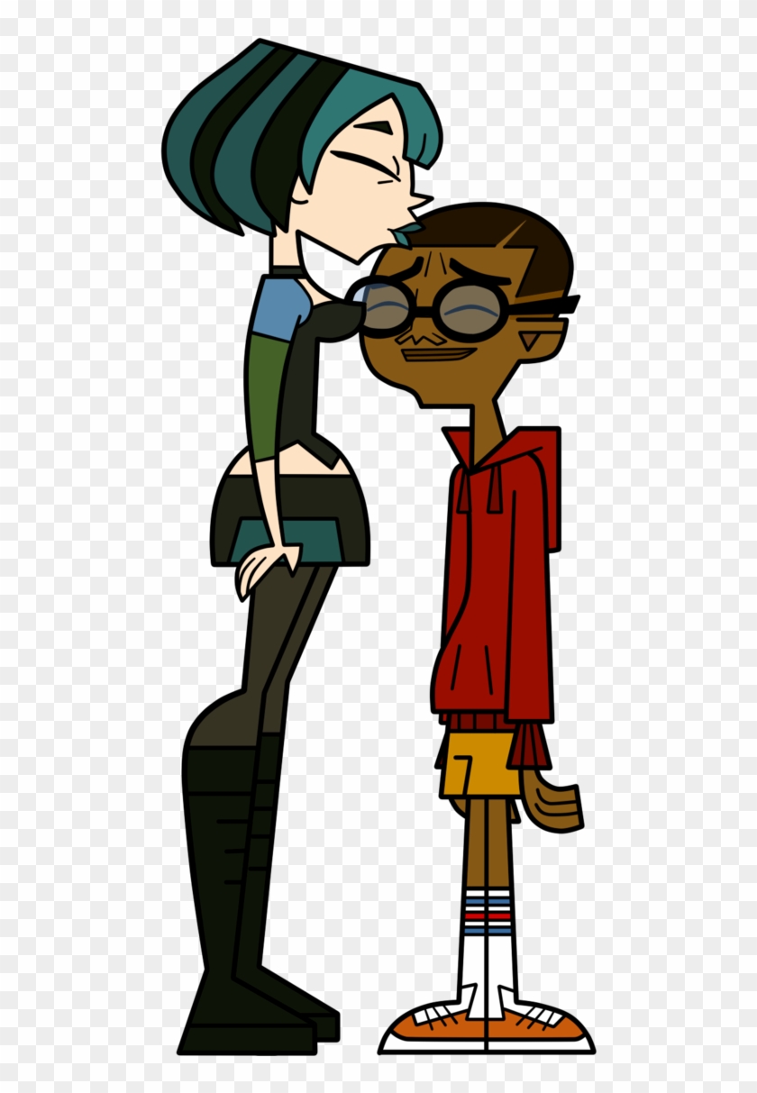 Gwen Kissing Cameron By Terrance Hearts Art - Total Drama Gwen X Cameron Clipart #4723326