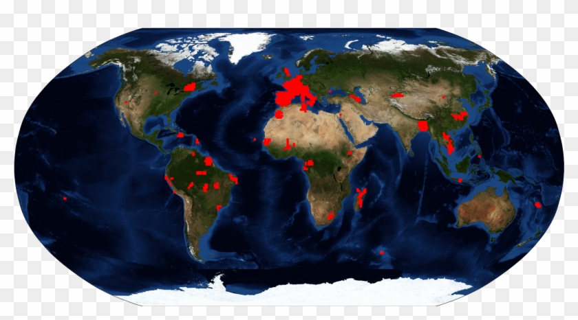 Distribution Of 596 Tile Locations From Which We Randomly - Sentinel 1 Orbit Clipart #4723657