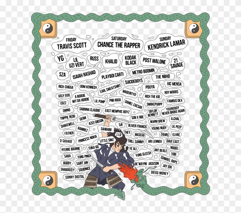 Kendrick Lamar, Lil Uzi Vert, Kodak Black, More To - Day And Night Festival 2017 Lineup Clipart