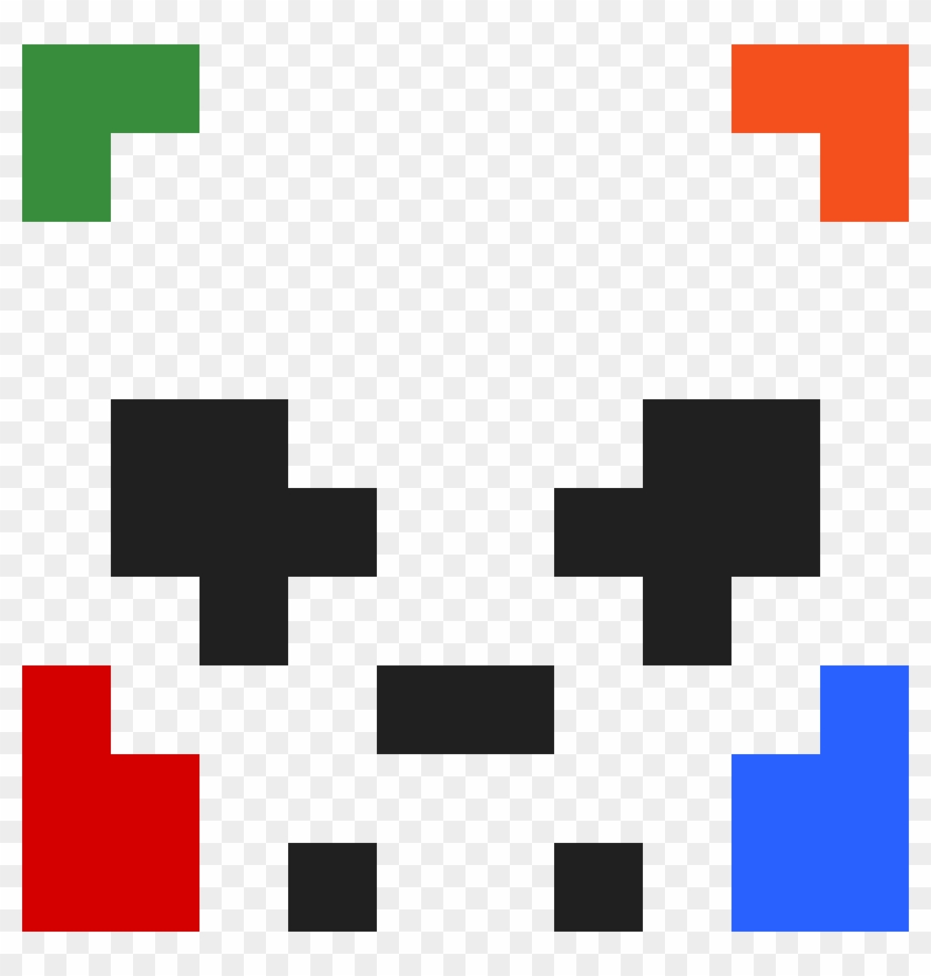 Skull Pixel Art - Pretty Panda Clipart