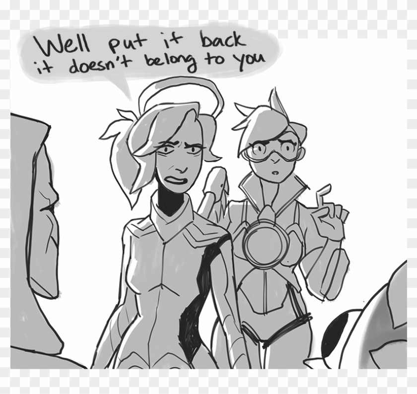 2 - 17 - 2 - 33 - Mercy - - Widowmaker Overwatch Comic Funny Clipart
