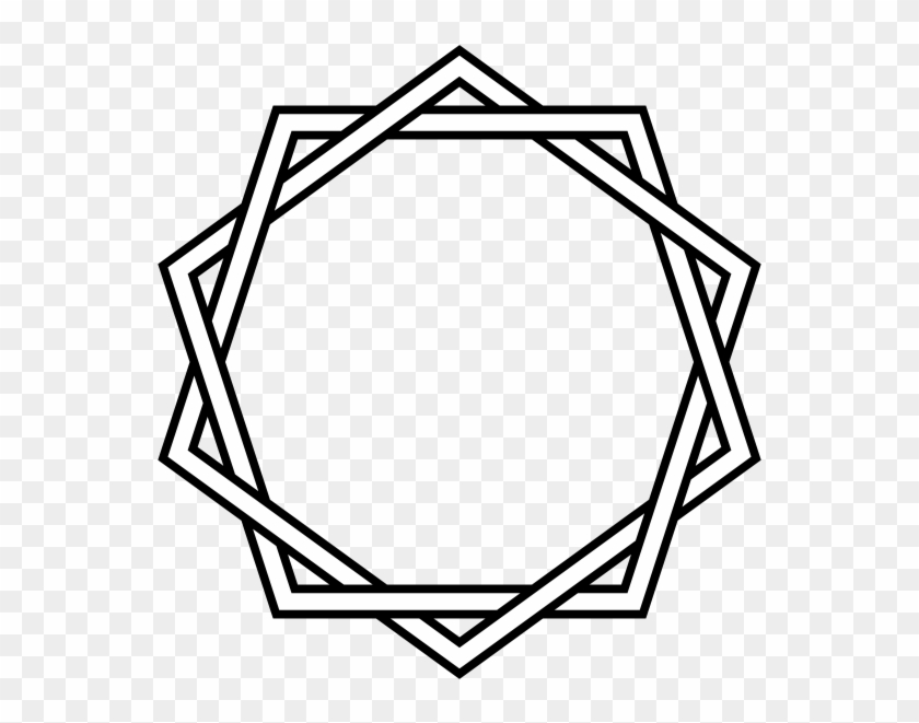 Interlaced Pentagons Overlays, Pentagon, Sticker, Backgrounds, - Easy Mandala Vector Png Clipart