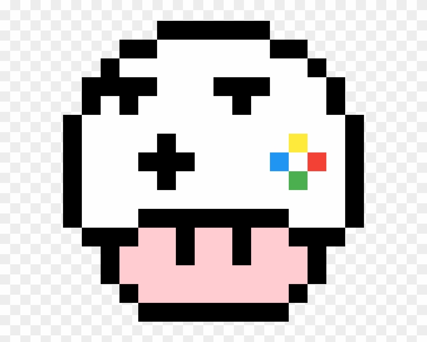 Xbox Controller Mushroom - Panda Mario Mushroom Pixel Art Clipart #4725386