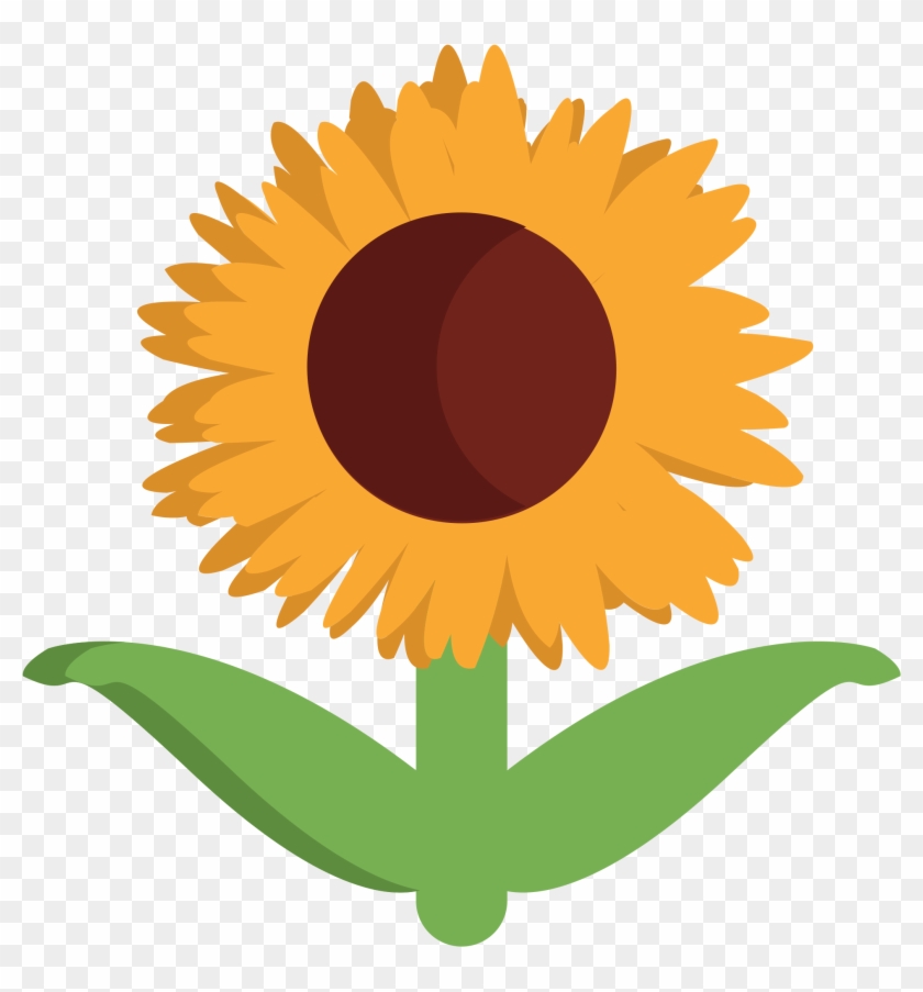 Sunflower Clipart Emoji - Color Scheme - Png Download